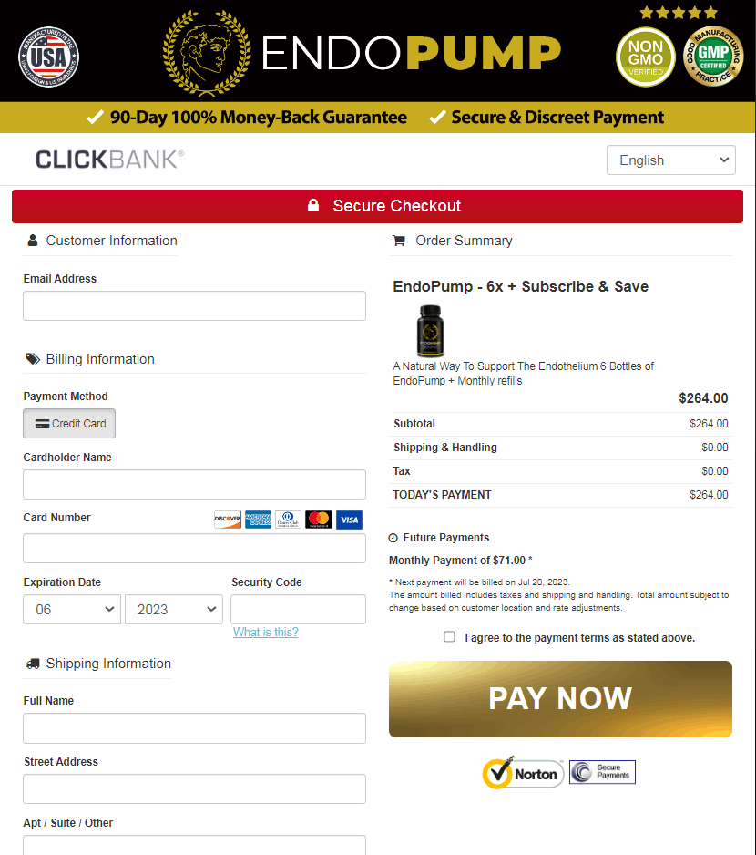 endopump order form